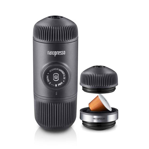 Wacaco Nanopresso tragbare Espressomaschine grau + NS Adapter
