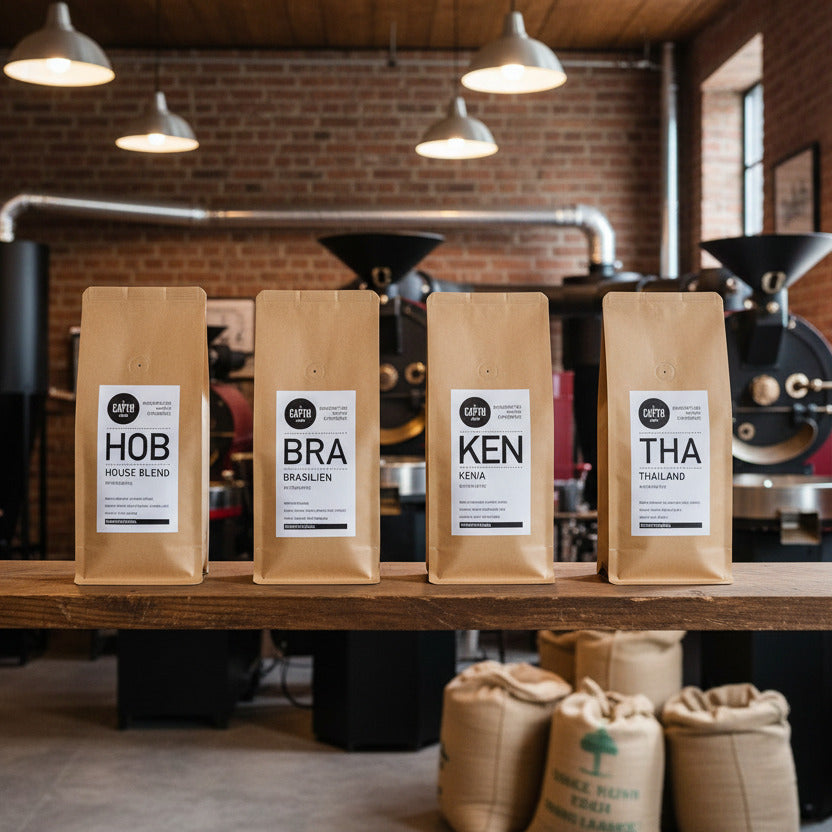Probierpaket Filterkaffee schokoladig vs. fruchtig 4x 250g - 4 Kaffeesorten, gemischt
