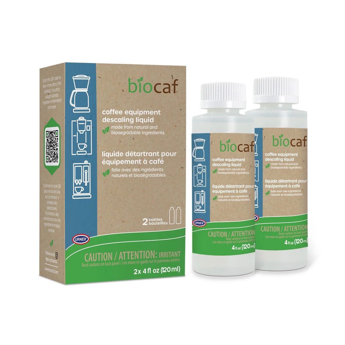 BioCaf Descaler Descaling Liquid 2x120 ml CAPTN Coffee