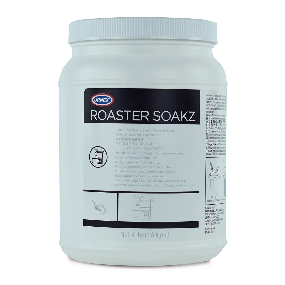Urnex Roaster Soakz Cleaning Agent for Coffee Roasters 1.8 kg