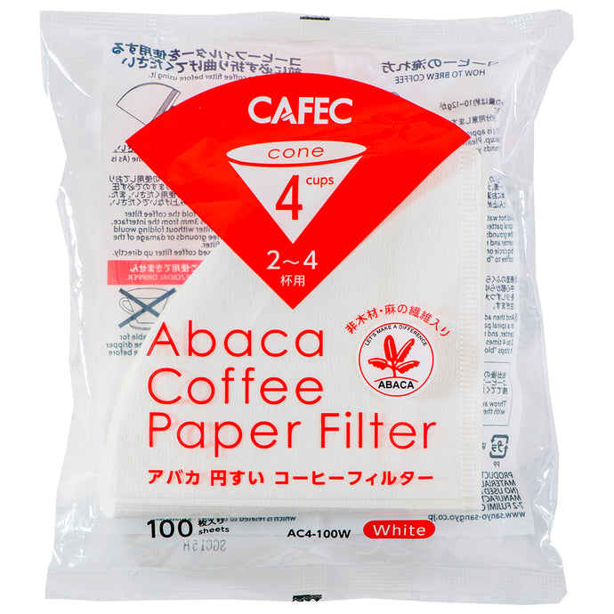 CAFEC Filterpapier Abaca Cup 4, 100 Stück - Made in Japan