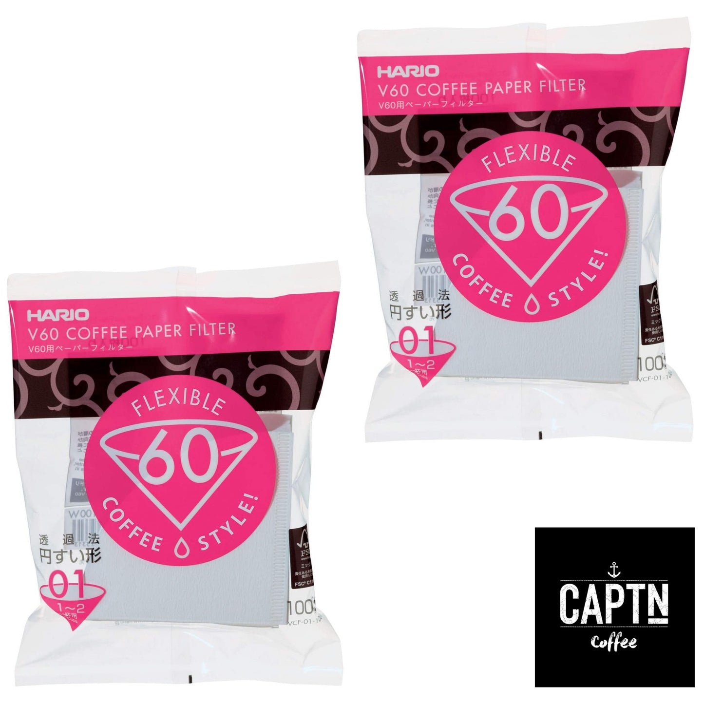 Hario V60 Größe 01 Filterpapier 2er-Pack aus Japan