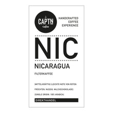 Laden Sie das Bild in den Galerie-Viewer, NICARAGUA Kaffee Etikett