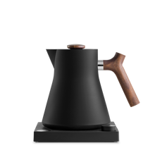 Load image into Gallery viewer, Fellow Corvo EKG Wasserkocher elektrisch, 0,9 l Matte Black + Walnut Handle