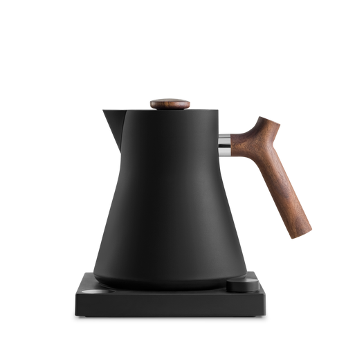 Fellow Corvo EKG Wasserkocher elektrisch, 0,9 l Matte Black + Walnut Handle