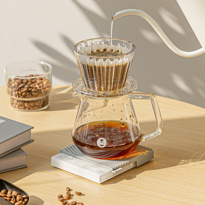 Timemore Black Mirror Mini Digitale Waage mit Flow-Rate und USB-C - weiß