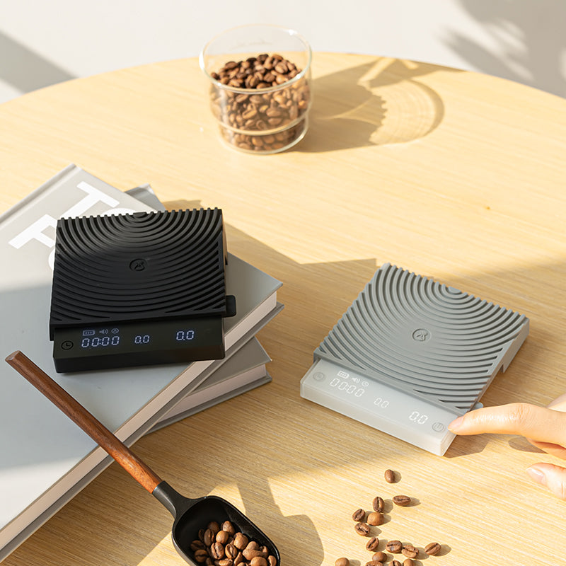 Timemore Black Mirror Mini Digitale Waage mit Flow-Rate und USB-C - weiß