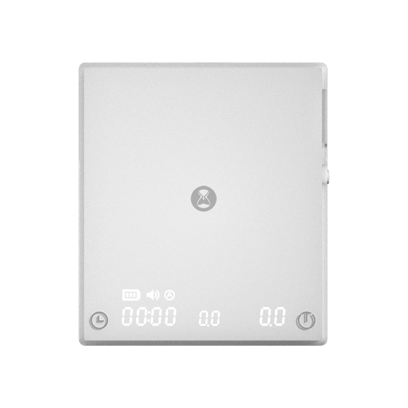 Timemore Black Mirror Mini Digitale Waage mit Flow-Rate und USB-C - weiß