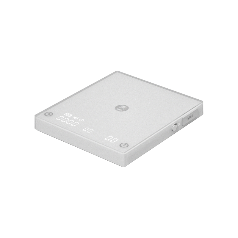 Timemore Black Mirror Mini Digitale Waage mit Flow-Rate und USB-C - weiß