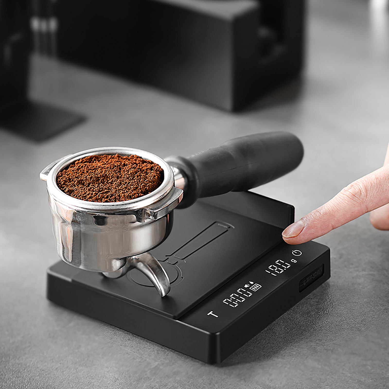 MHW-3BOMBER Cube Coffee Scale 2.0 Mini Digitale Waage mit USB-C Black