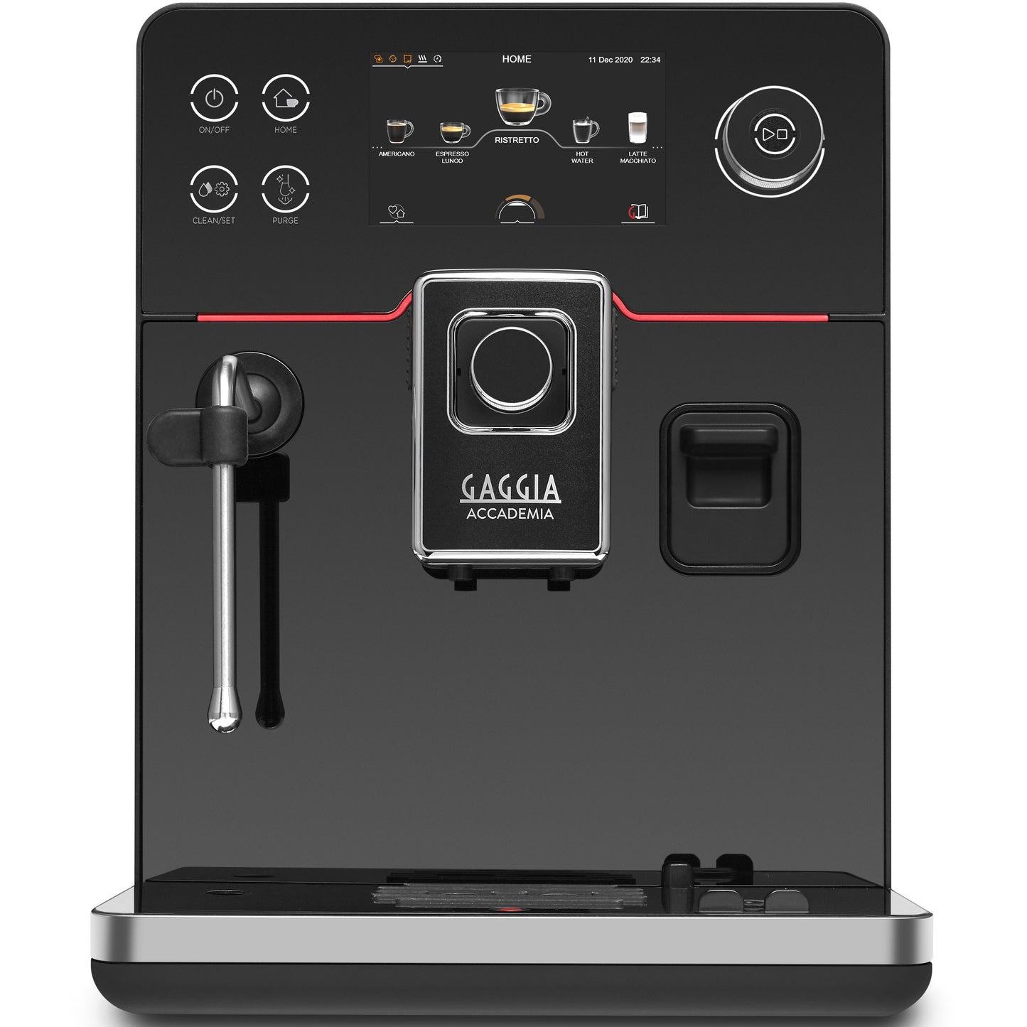 Gaggia Accademia Kaffeevollautomat Black Glass, Front
