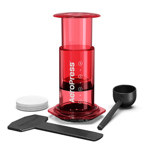 AeroPress Clear Kaffeebereiter Clear Red, Lieferumfang