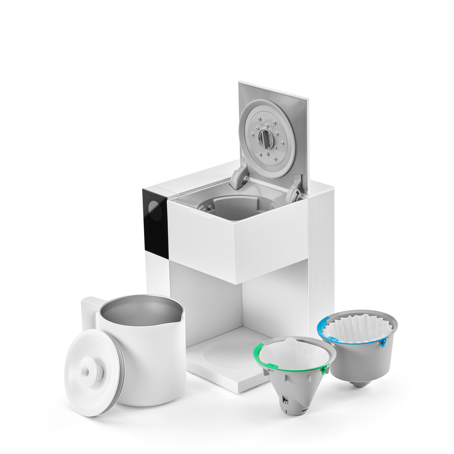 Fellow Aiden Precision Coffee Maker Kaffeemaschine Matt-Weiß 1,5 l, mit Lieferumfang aus Thermoskanne, Filtereinsatz für Single Brew und Filtereinsatz für Batch Brew