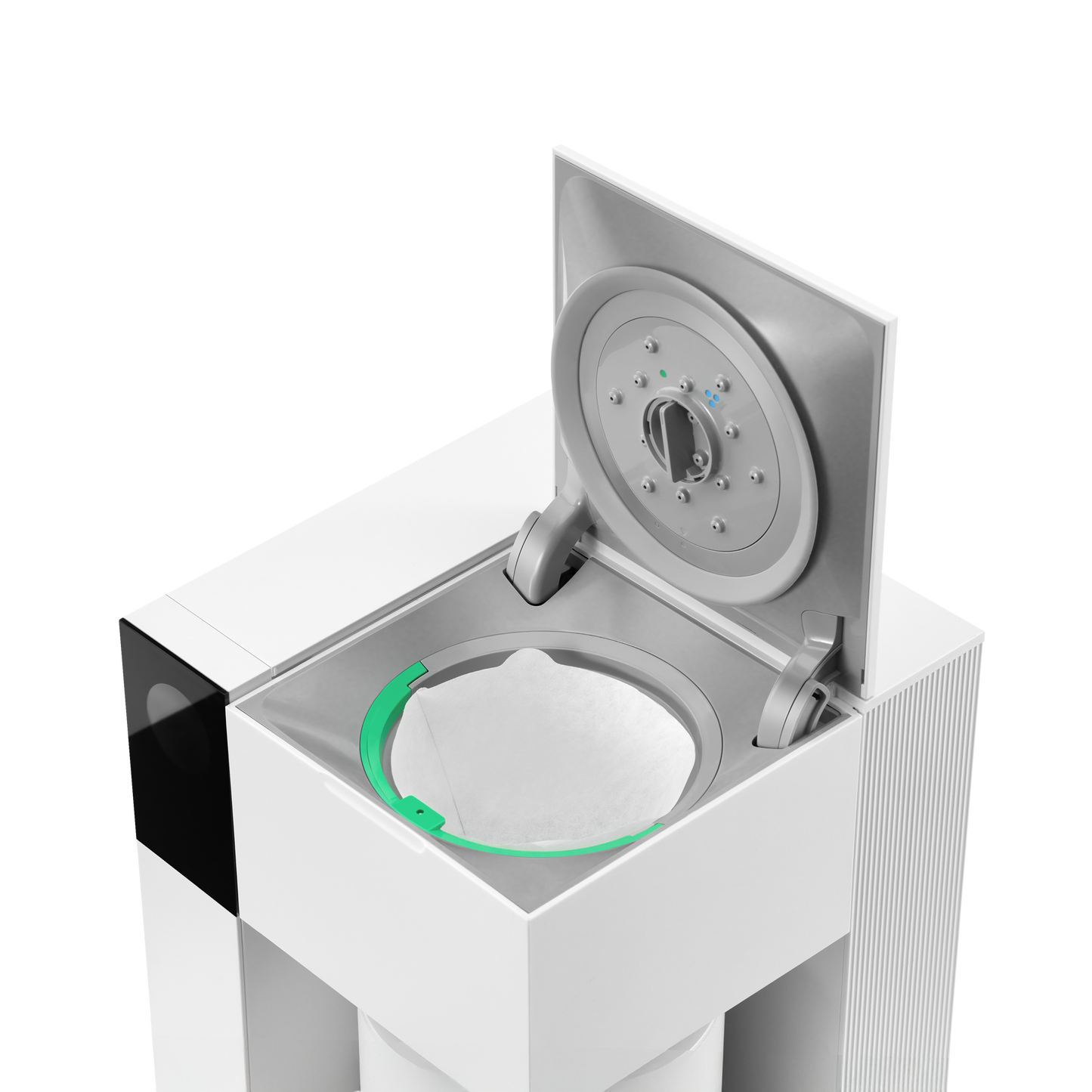 Fellow Aiden Precision Coffee Maker Kaffeemaschine Matt-Weiß 1,5 l, mit eingesetztem Filter für Single Brew