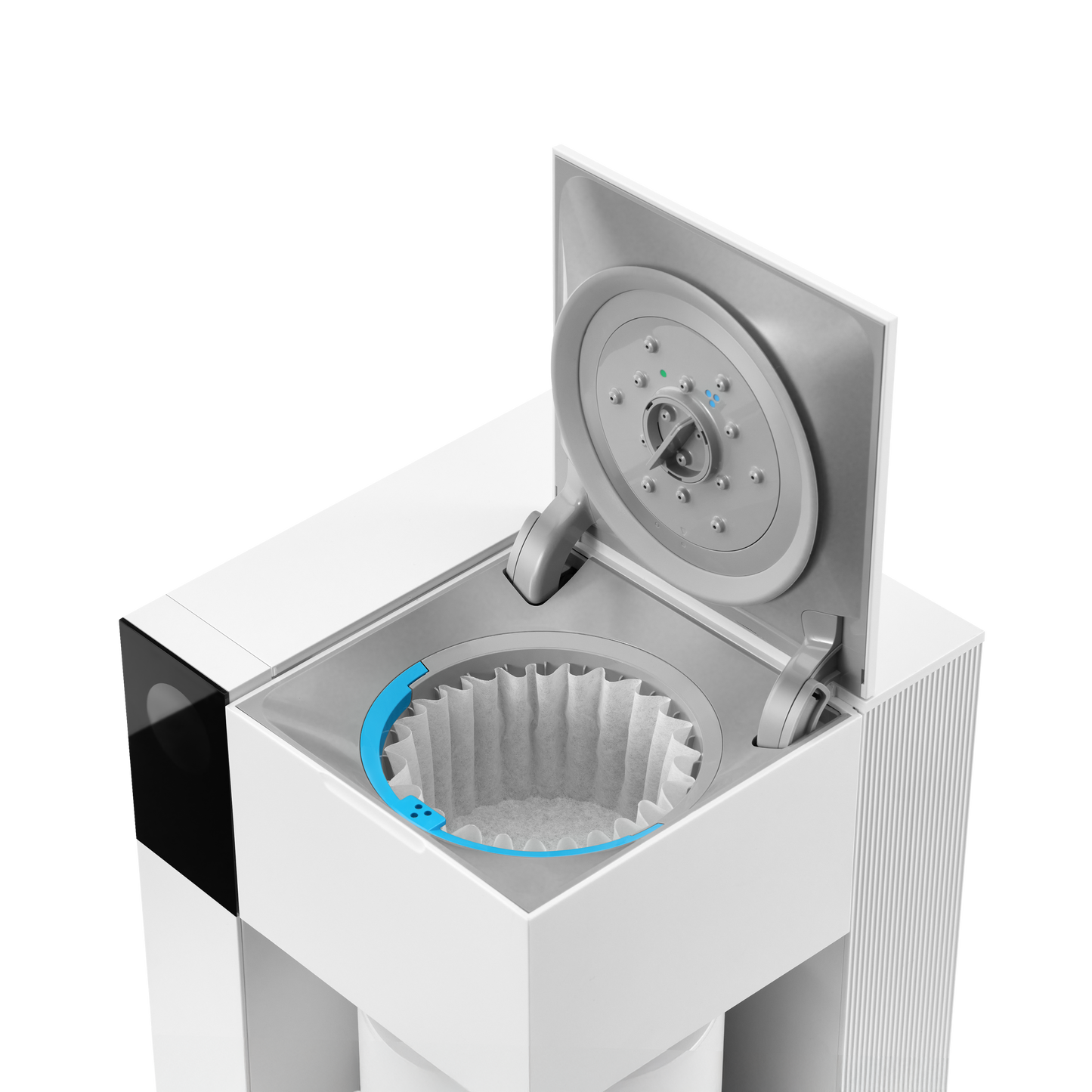 Fellow Aiden Precision Coffee Maker Kaffeemaschine Matt-Weiß 1,5 l, mit eingesetztem Filter für Batch Brew