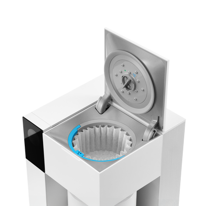 Fellow Aiden Precision Coffee Maker Kaffeemaschine Matt-Weiß 1,5 l, mit eingesetztem Filter für Batch Brew