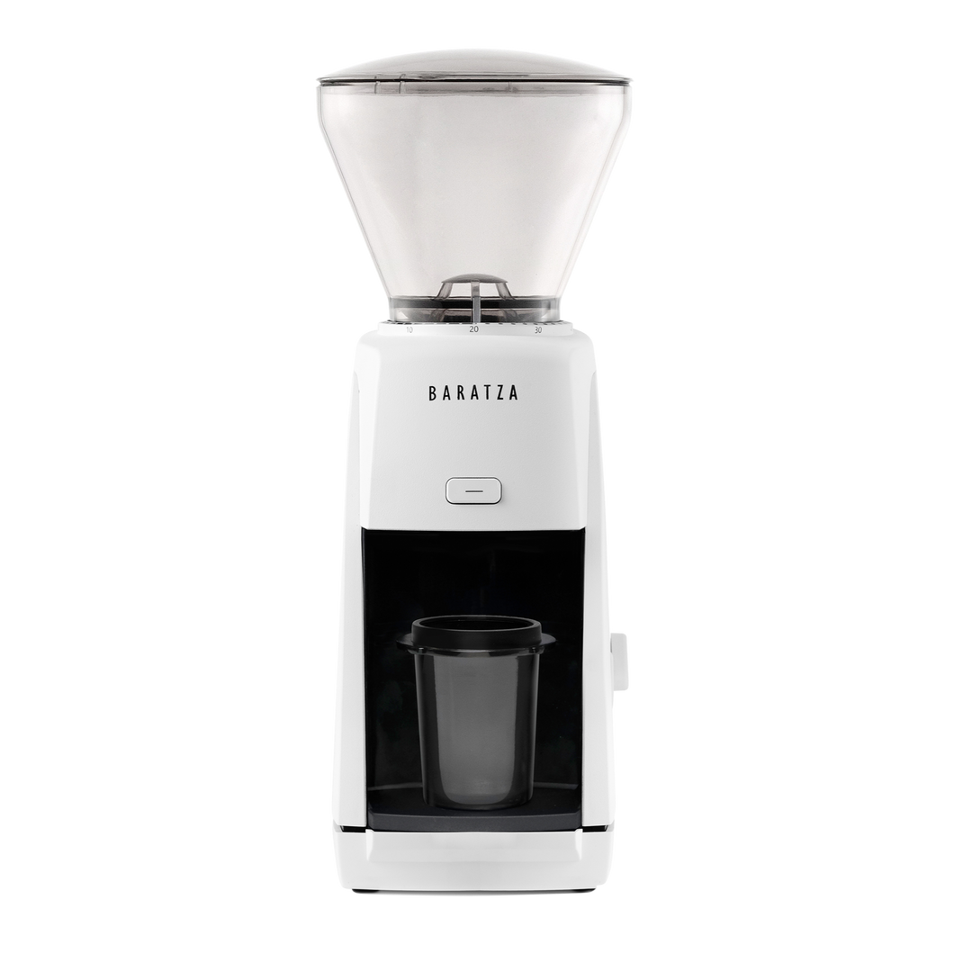 Baratza Encore ESP elektrische Kaffeemühle weiß, Ansicht von vorne