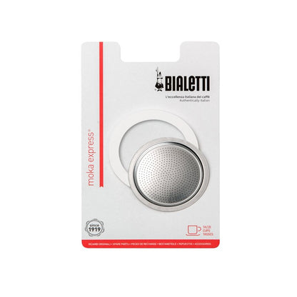 Bialetti Dichtung & Filtersieb Set – Original Ersatzteile für Aluminium Espressokocher