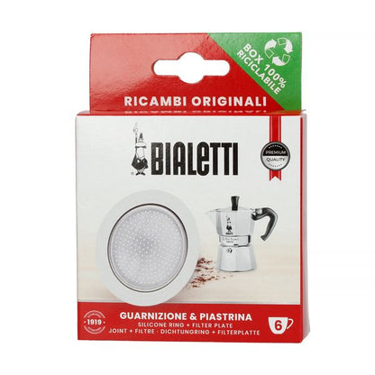Bialetti Moka Induction Dichtung & Filtersieb – Original Ersatzteil-Set