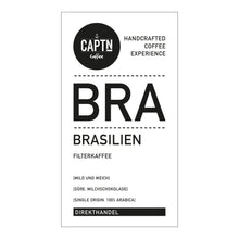 Laden Sie das Bild in den Galerie-Viewer, Etikett Brasilien Kaffee