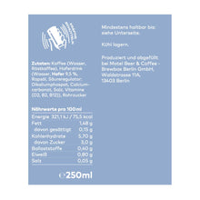 Coffee Circle Nitro Cold Brew Latte 250 ml, Etikett