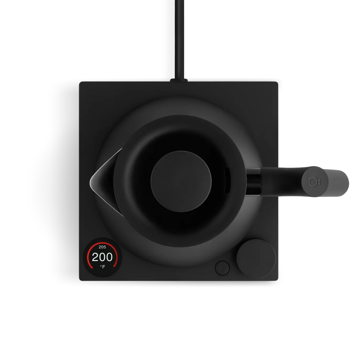 Fellow Corvo EKG Pro Wasserkocher von oben mit Farbdisplay und Basisstation