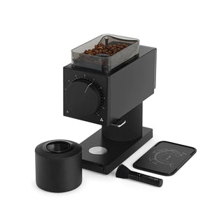 Fellow Ode Brew Grinder Gen 2 elektrische Kaffeemühle matt-schwarz, mit Lieferumfang