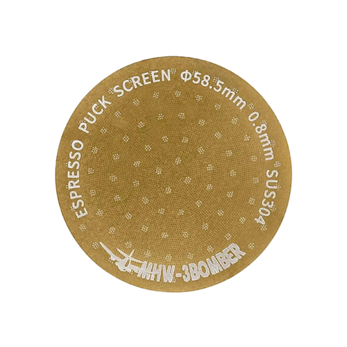 MHW-3BOMBER Espresso Puck Screen 58,5 mm Gold-Titan Frontansicht