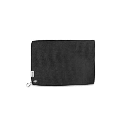 MHW-3BOMBER Hanging Ring Towel Barista Mikrofasertuch 30x25 cm schwarz Frontansicht