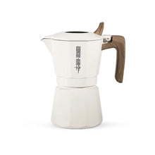 Laden Sie das Bild in den Galerie-Viewer, MHW-3BOMBER Double Valve Moka Pot Espressokocher 180 ml weiß Frontansicht