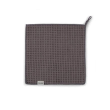 Laden Sie das Bild in den Galerie-Viewer, MHW-3BOMBER Waffle towel Barista Mikrofasertuch 30x30 cm dunkelgrau Frontansicht