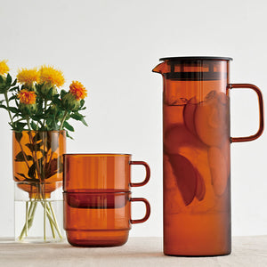 Hario Colors Stack Mug Cup Tasse 300 ml Amber mit Karaffe