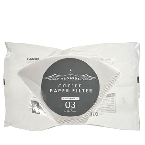 Hario Pegasus Filterpapier 100 St. Gr. 03, Abbildung Verpackung