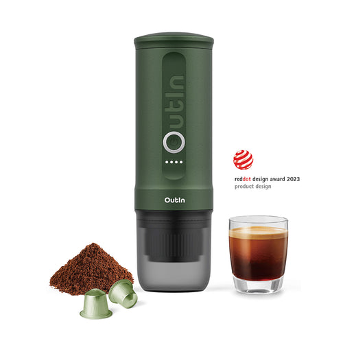 OutIn Nano tragbare elektrische Espressomaschine für unterwegs Forest Green
