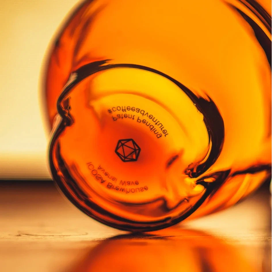 Icosa Aeresso Espresso Glass 190 ml Amber Boden