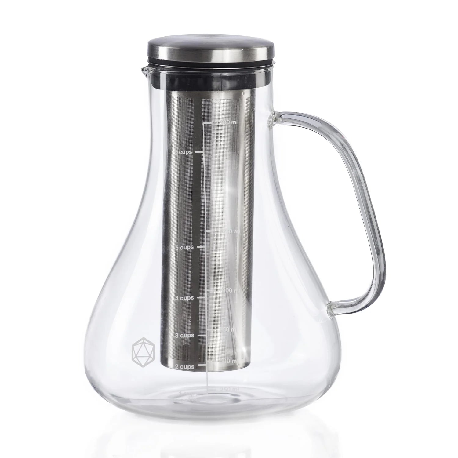 Icosa Arctic Cold Brew Coffee System 1,56 L mit Edelstahlfilter und Glaskaraffe