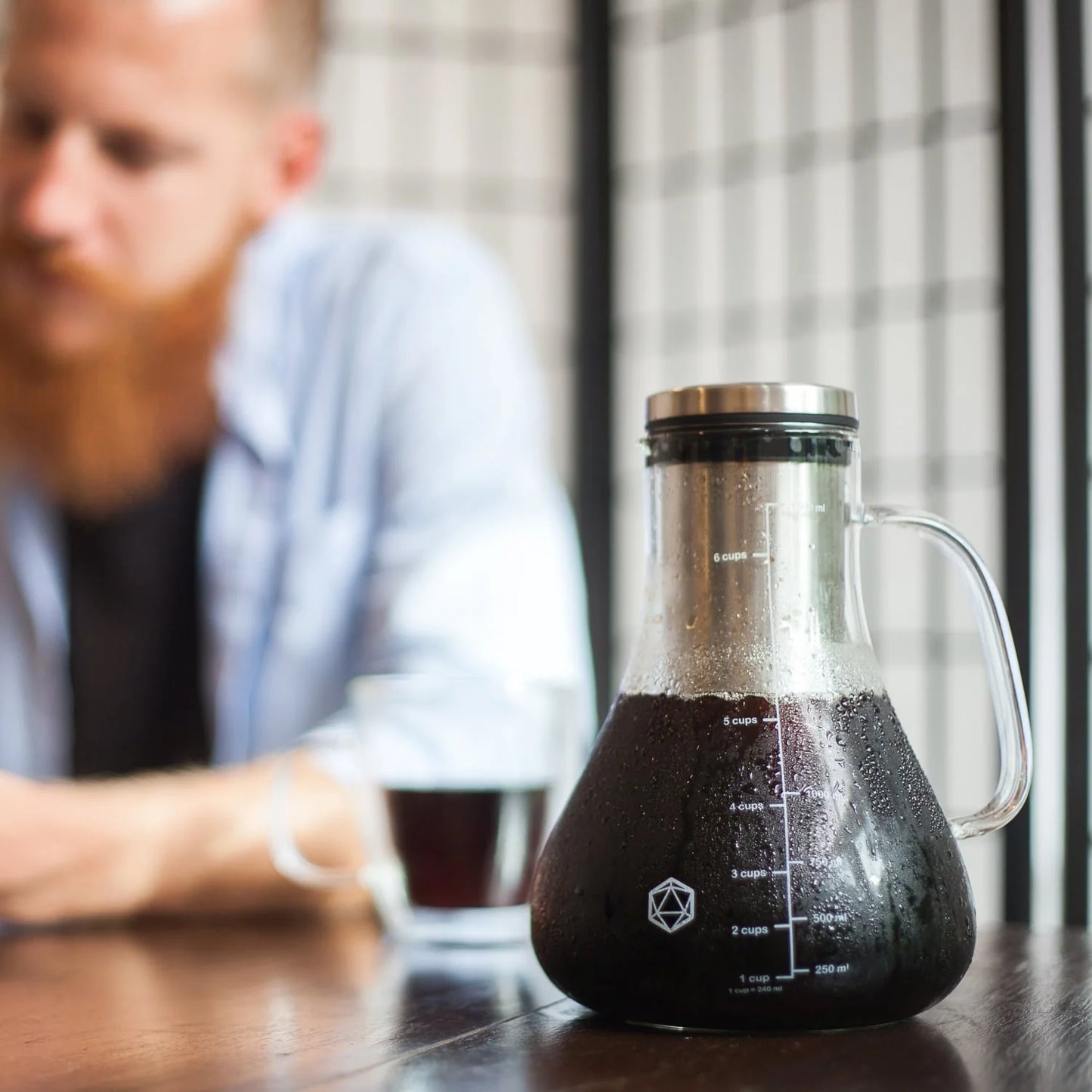 Icosa Arctic Cold Brew Coffee System mit Borosilikatglas-Karaffe und Filter
