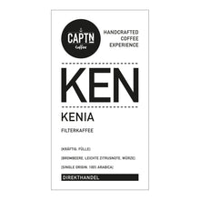Laden Sie das Bild in den Galerie-Viewer, Etikett Kenia Filterkaffee