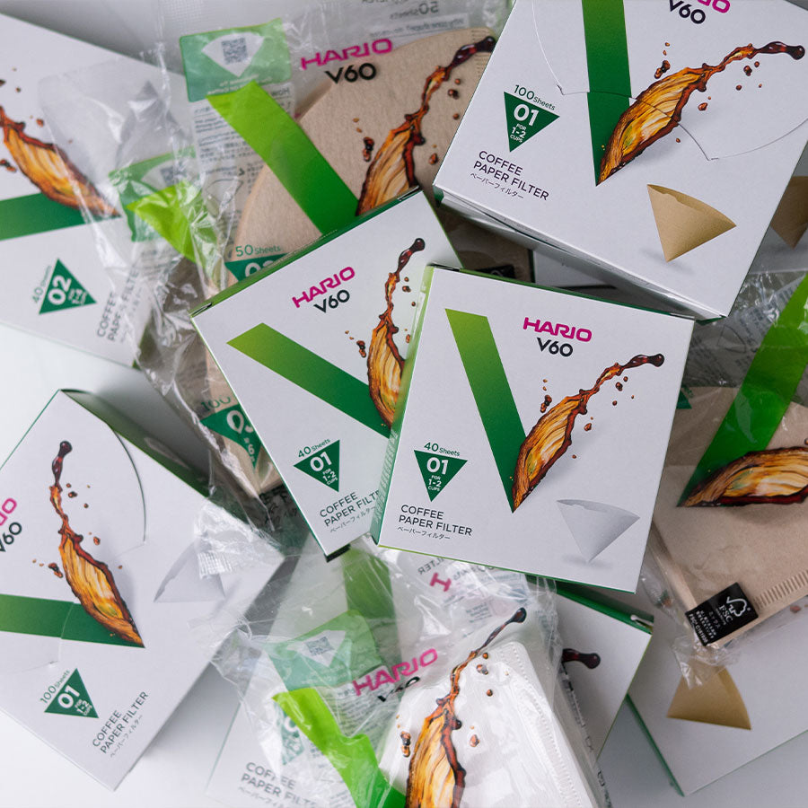 Hario V60 Papierfilter in verschiedenen Verpackungsgrößen