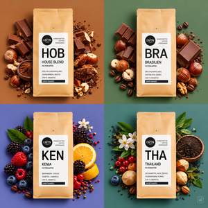 Probierpaket Filterkaffee "Schokoladig vs. Fruchtig" 4x 250g - 4 Kaffeesorten, gemischt
