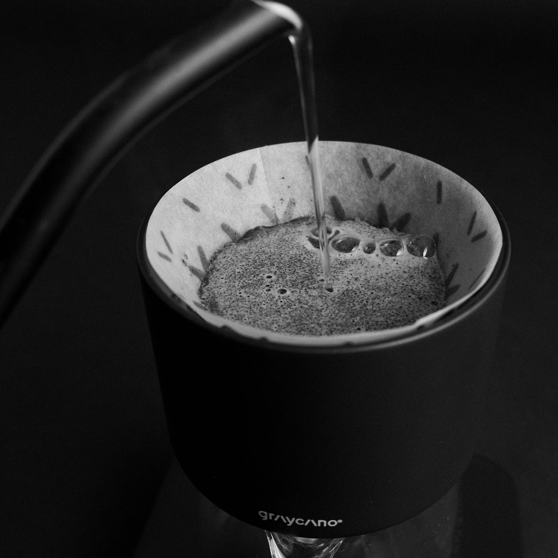 Zubereitung mit Sibarist FAST Graycano Papierfilter in Graycano Dripper