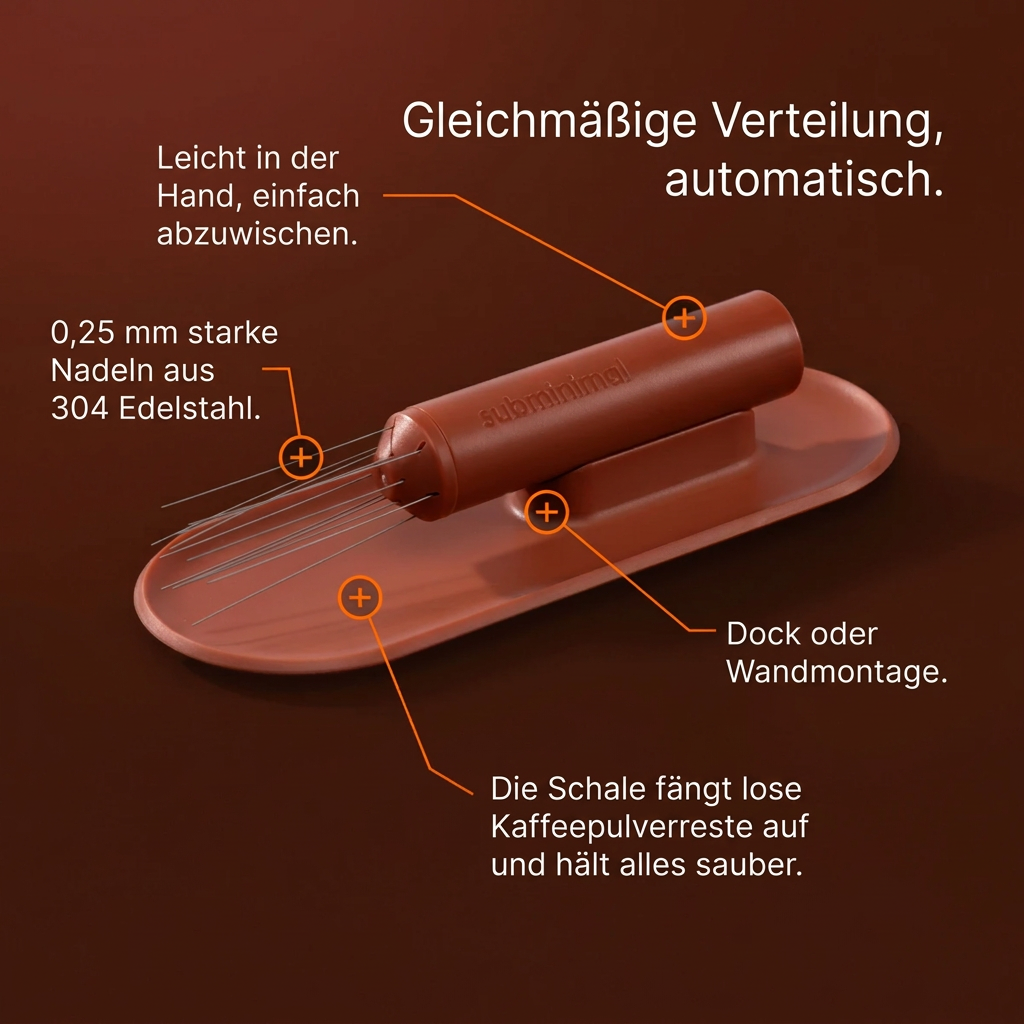 Subminimal Flux Electric WDT Tool in Terracotta mit 0,25 mm Edelstahlnadeln und Ablage
