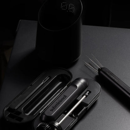 Subminimal NanoFoamer GO Black mit anderen Coffee Tools