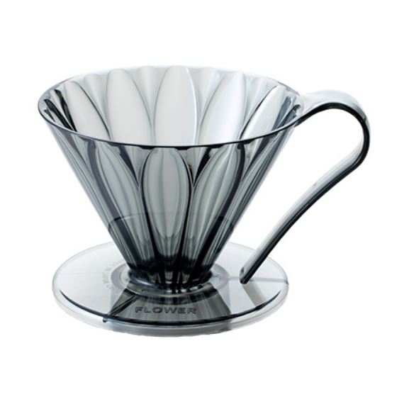 CAFEC Handfilter Flower Dripper Tritan - Made in Japan Clear Black