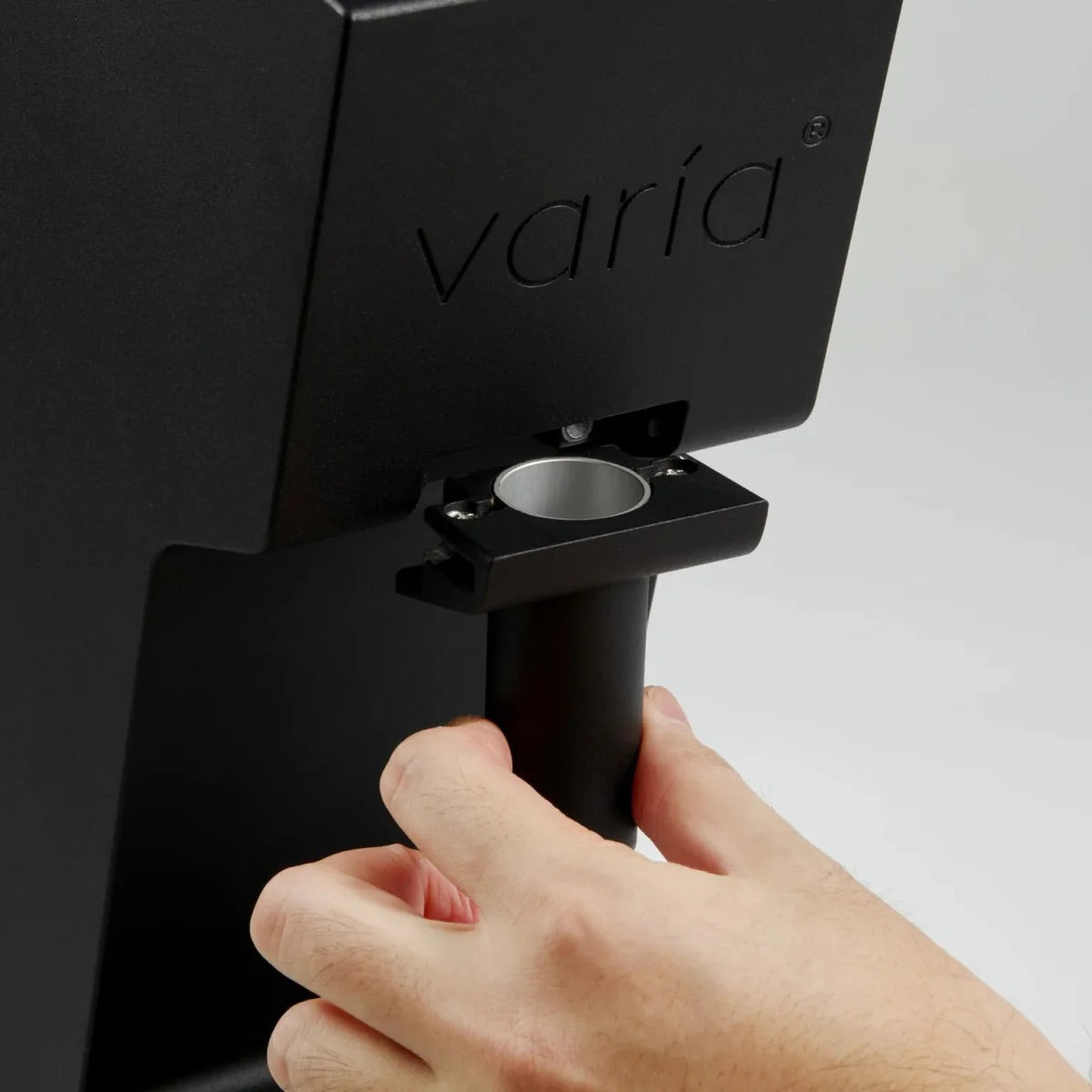 Varia VS6 Grinder elektrische Kaffeemühle Black, Dosierrohr