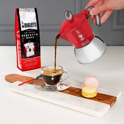 Bialetti Moka Induction Espressokocher, Rot – Für alle Herdarten inklusive Induktion