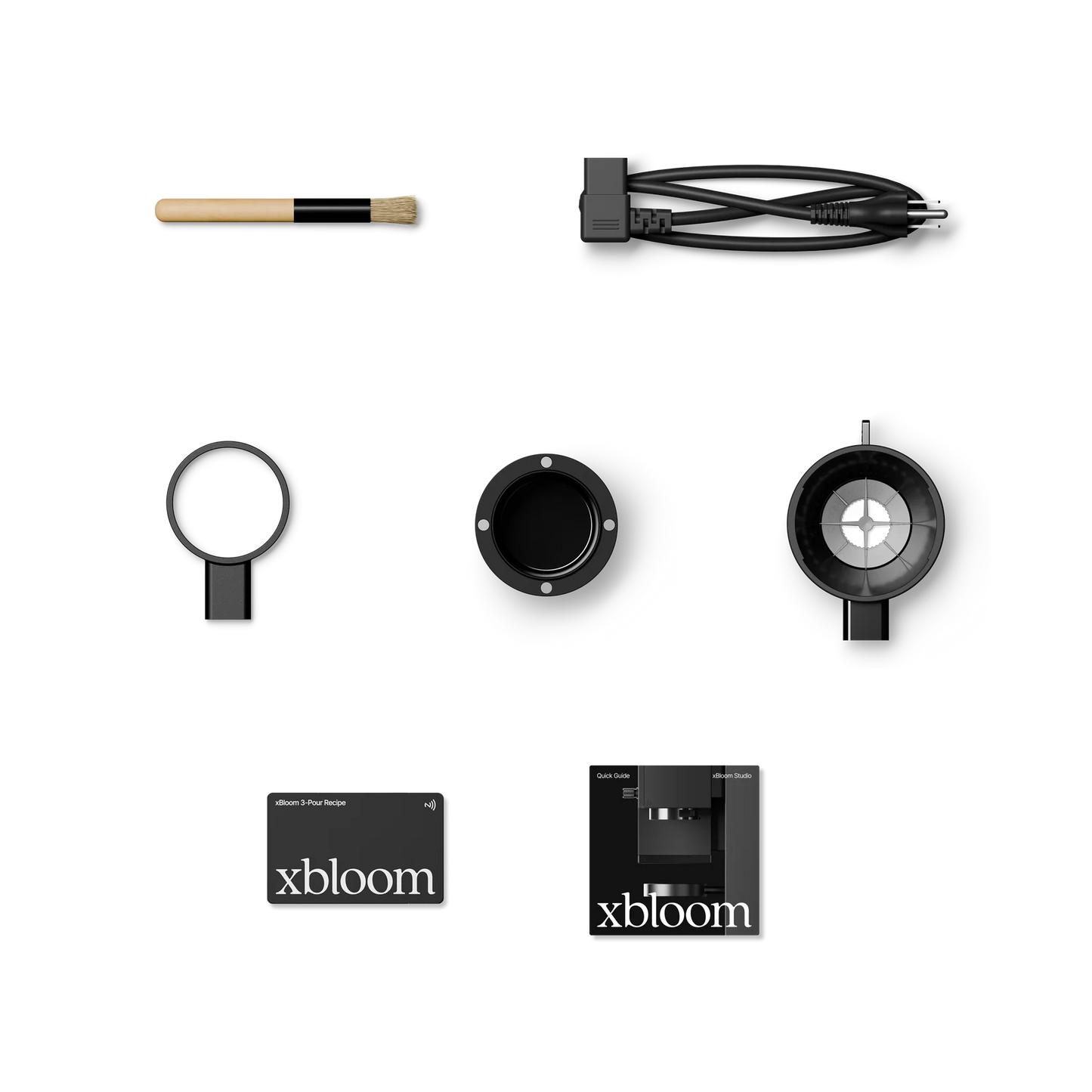 xBloom Studio Pour-over Maschine mit integr. Mühle, Midnight Black, Lieferumfang