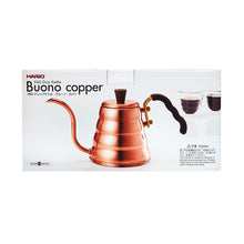 Load image into Gallery viewer, Hario Wasserkessel V60 Buono Drip Kettle Copper Verpackung