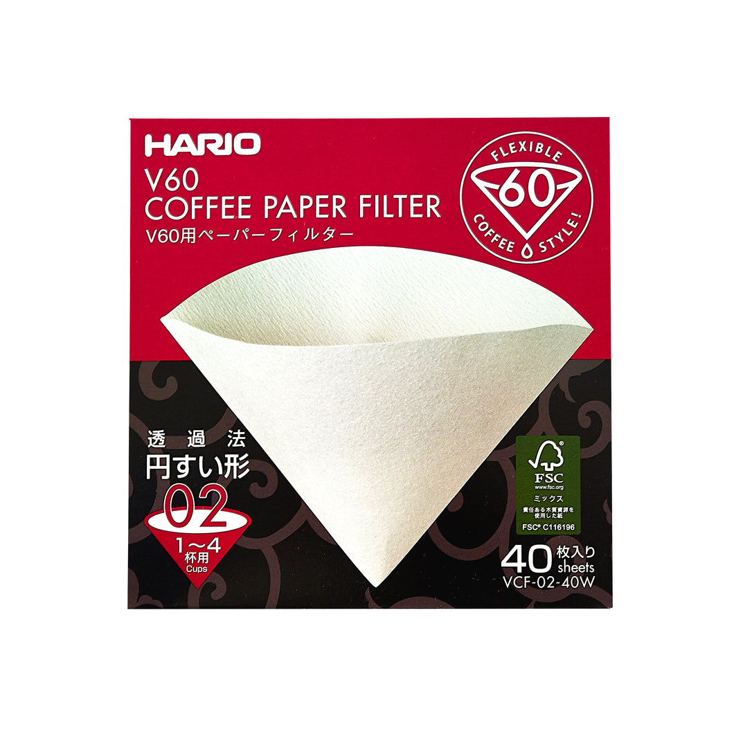Hario Filterpapier V60 Gr. 02, 40 Stück / Box (Japan) - VCF-02-40W