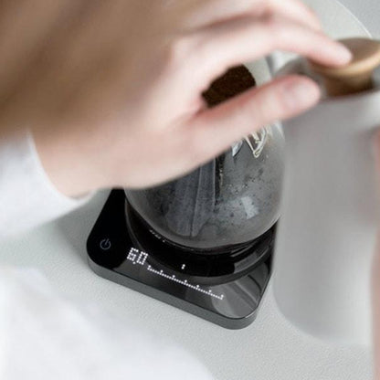 Acaia Pearl S schwarz in Benutzung